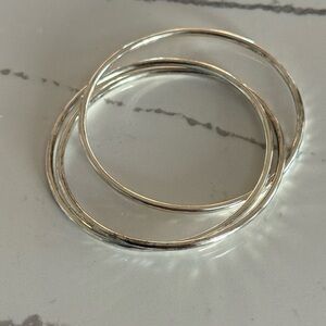 James Avery Linked Bangles Silver Bracelet Trio